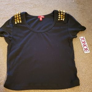 Black studded t shirt